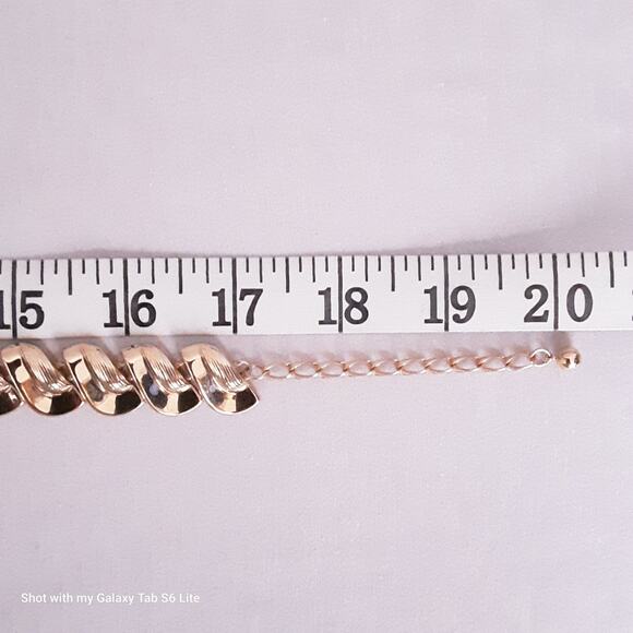 Statement Choker Necklace Gold Tone Chunky Links - Picture 10 of 12